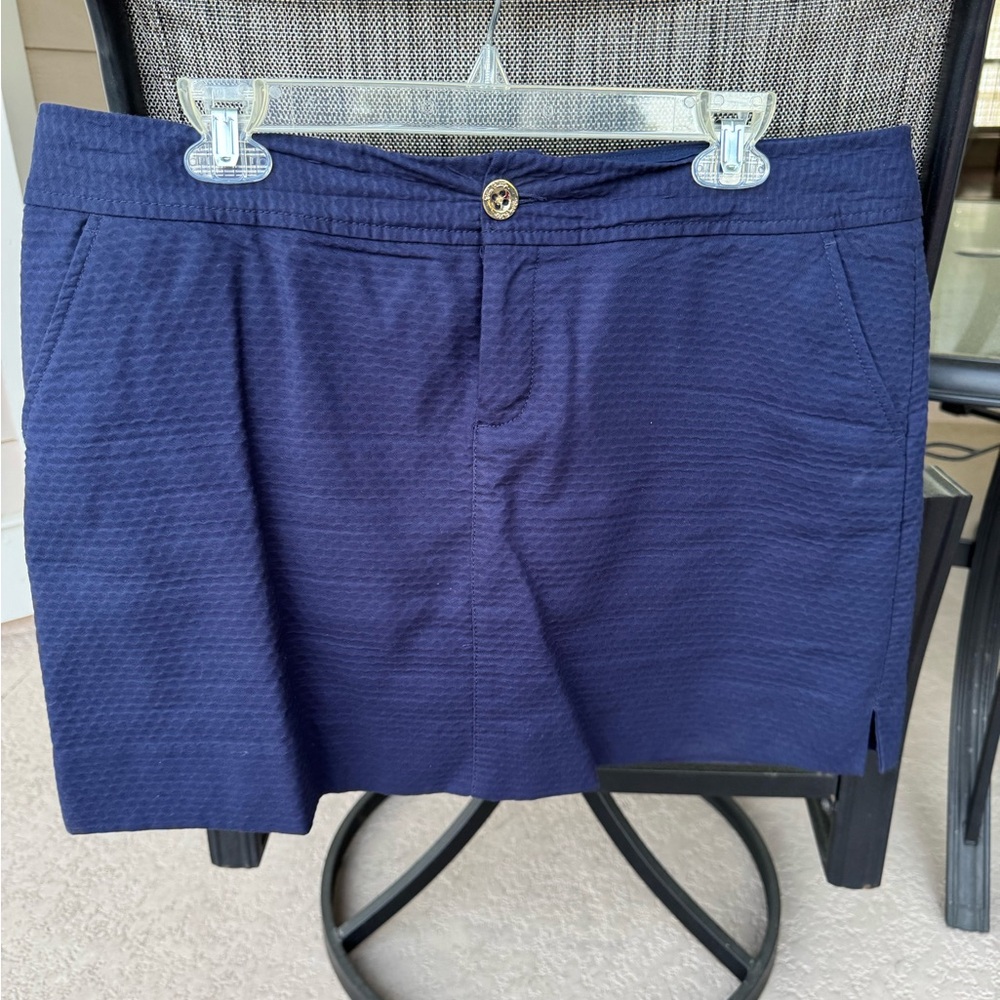 Lilly pulitzer navy colette skort sz 12